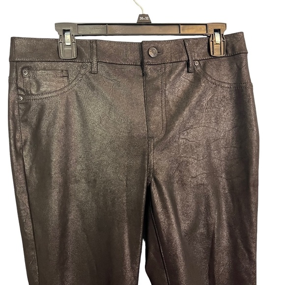 Chicos Black Faux-Suede Knit Pants - Picture 3 of 10